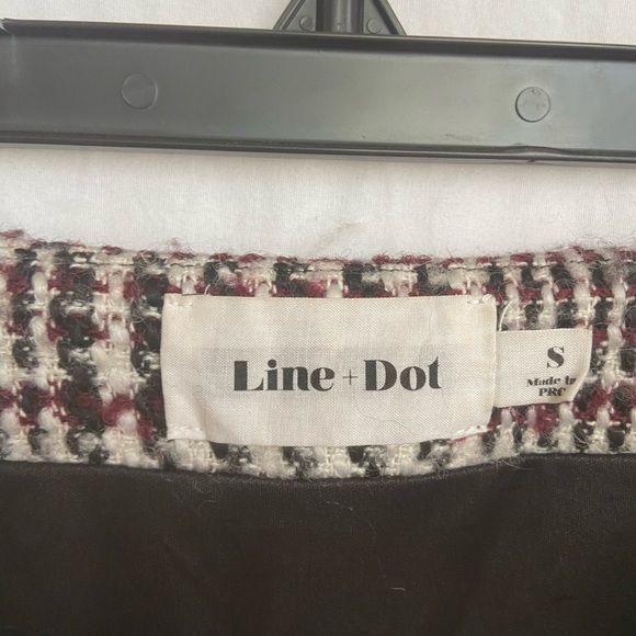 Revolve Line & Dot Thalia Skirt in Plum & Black Plaid Size Small - Picture 8 of 8